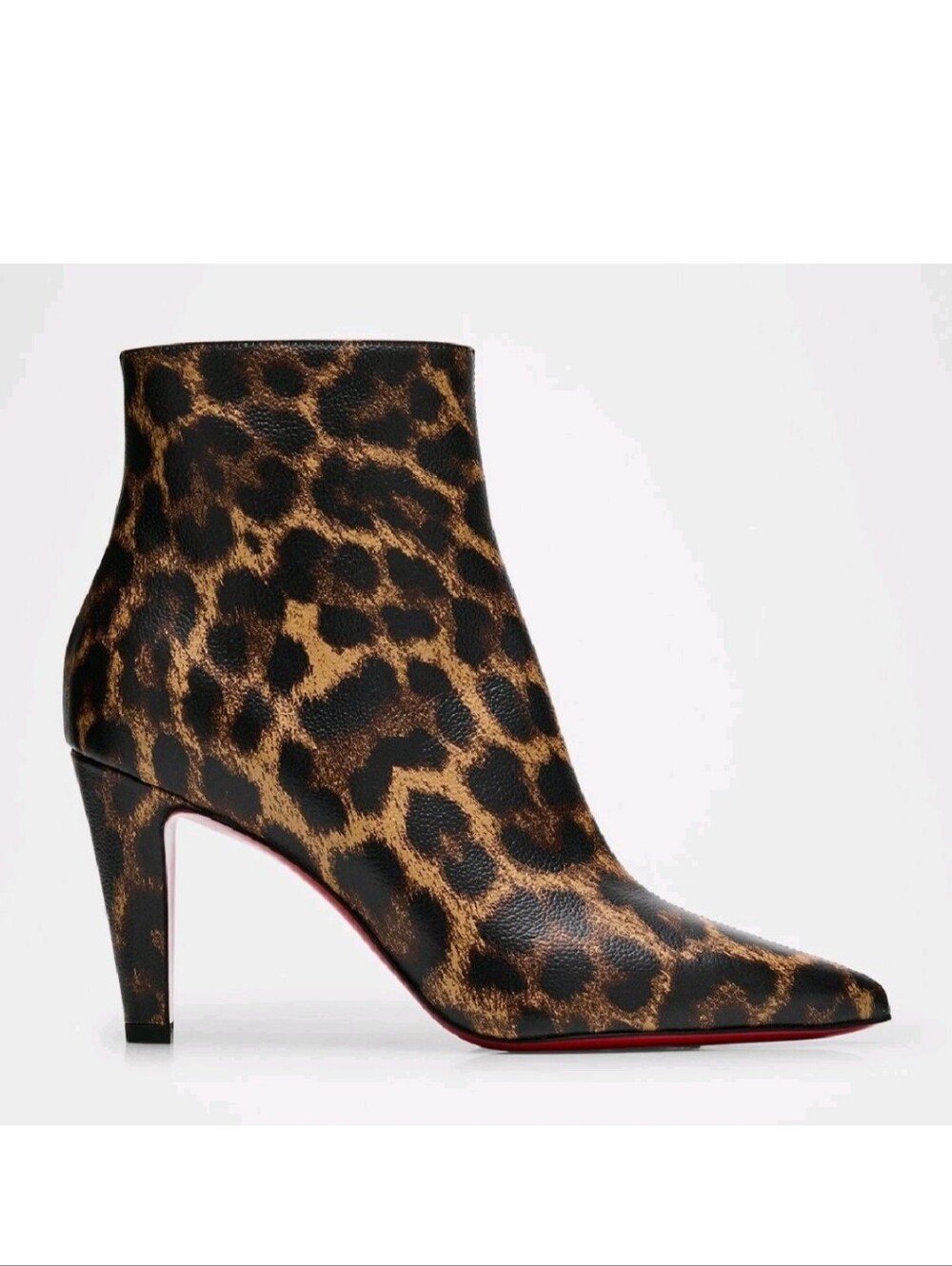 $1295 Christian Louboutin VIBELLA Booty 85 Leopard Ankle Boots EU 41 US 11 NIB
